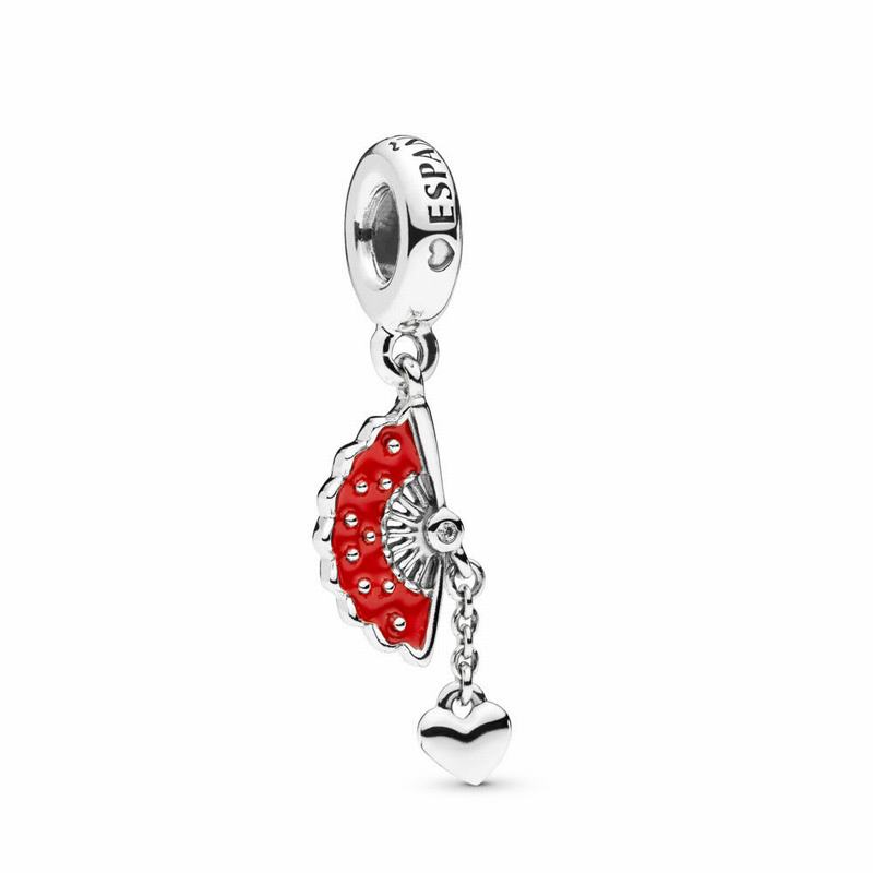 Pandora Spanish Fan Dangle Charm Sale NZ, Sterling Silver (317428-PDE)